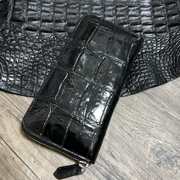 一点限定【実物撮影】新品未使用 黒ブラック クロコダイル メンズ