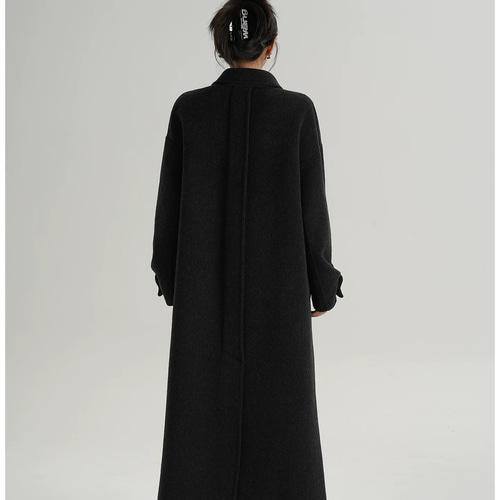 程良いオーバーサイズシルエット ウールダブルボタンコートQ567 コート