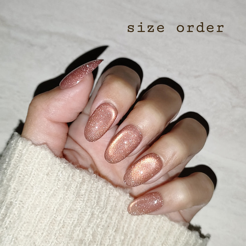 フラッシュマグネットネイル『 ピンクグレープフルーツ 』シンプルワン  