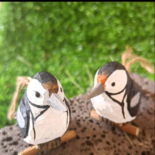 ヤマぐす 木彫り 手作り 実木 置物 鳥 その他置物 クラフトの楽園 通販