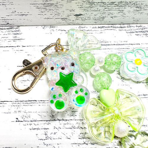 ビーズキーホルダー大人かわいい推し活ハンドメイドキーホルダーチャーム