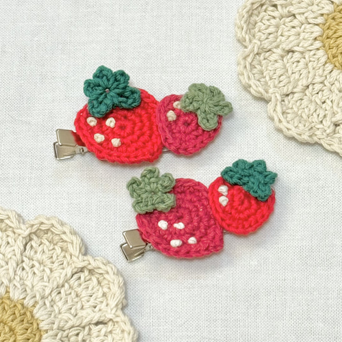 いちごの前髪クリップ´-【2個セット】 ヘアピン Hakumade. 通販