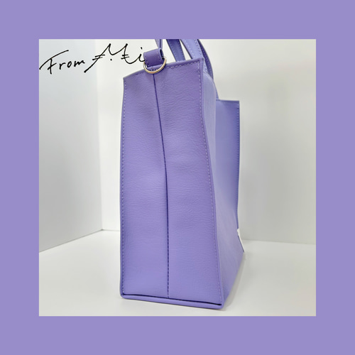 ラベンダー様 2way仕様】スクエアハンドバッグ《ラベンダー》 ショルダー