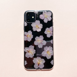 【スマホリング有無】桜 押し花スマホケース･.｡*･.｡ 6枚目の画像