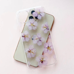 【スマホリング有無】桜 押し花スマホケース･.｡*･.｡ 8枚目の画像