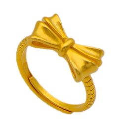 ファッションシンプルシルバー　可愛いリボン指輪 10枚目の画像
