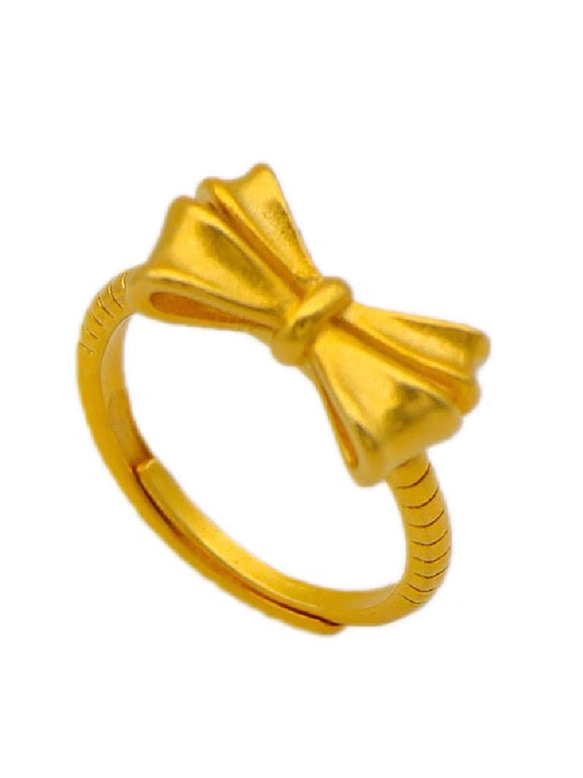 ファッションシンプルシルバー　可愛いリボン指輪 10枚目の画像