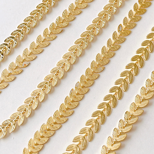 ナナ　14kgf 高品質 14kgf リーフチェーン ハンドメイド アクセサリー 素材 60cm