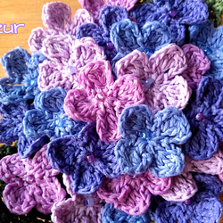 紫陽花のコサージュ（大） 紫系 7枚目の画像