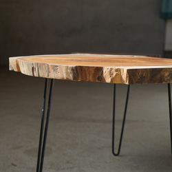 欅の端材の一枚板　コーヒーテーブル（高さ・カラー変更無料） 9枚目の画像