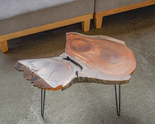 欅一枚板極上杢センターテーブル晩酌コーヒー