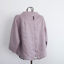 【SALE！！】上品♪ボトルネックリネンブラウス＜７部袖＞ 2サイズ　ウォームグレー　0624U.Grey 16枚目の画像