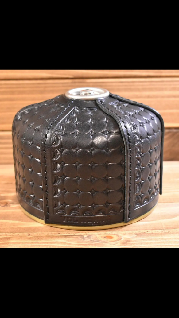 OD缶カバー250用 栃木レザーブラック SN STANP#296 キャンプギア OD缶カバー250用 栃木レザーブラック SN STANP#296 キャンプギア