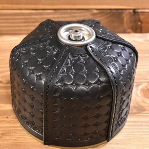 OD缶カバー250用 栃木レザーブラック SN STANP#296 キャンプギア OD缶カバー250用 栃木レザーブラック SN STANP#296 キャンプギア