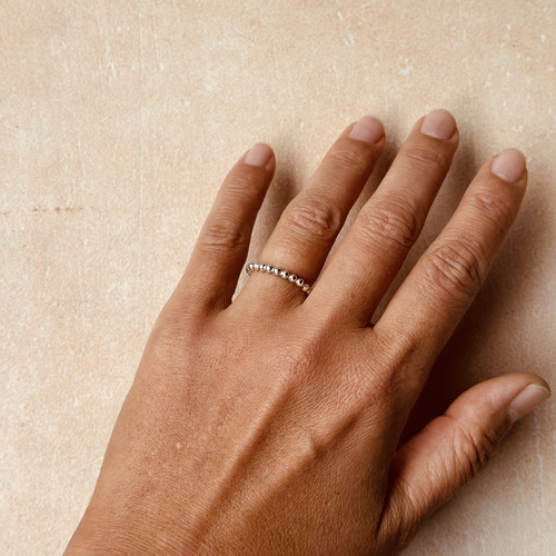 ボールシルバーリング太めsilver950彫金指輪シンプル人気 指輪・リング