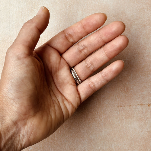 ボールシルバーリング太めsilver950彫金指輪シンプル人気 指輪・リング