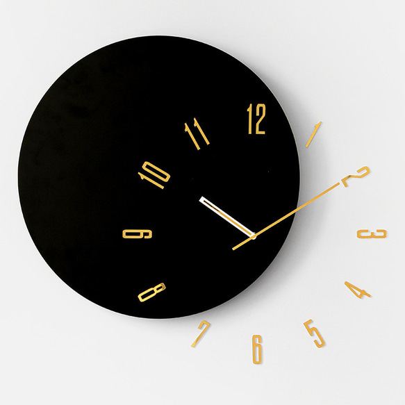 掛け時計 アート時計 丸型 ブラック ホワイト ゴールド シンプル モダン 個性的 高級 おしゃれ ch-919 7枚目の画像
