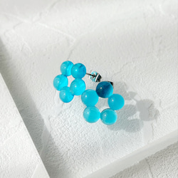 glass florets earrings  -nemophila- 1枚目の画像