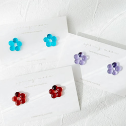 glass florets earrings  -nemophila- 9枚目の画像