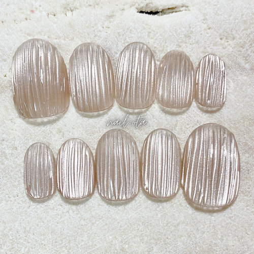 ネイルチップ マグネットネイル ベージュネイル バカラネイル シンプル