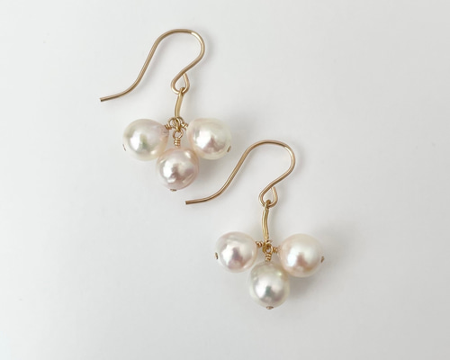 国産あこや真珠 BonBon Pierce ピアス（フック・チェーン） Y