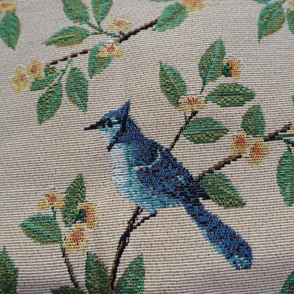 ゴブラン織り生地 ジャガード織り  鳥柄 5枚目の画像