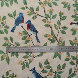 ゴブラン織り生地 ジャガード織り  鳥柄 7枚目の画像
