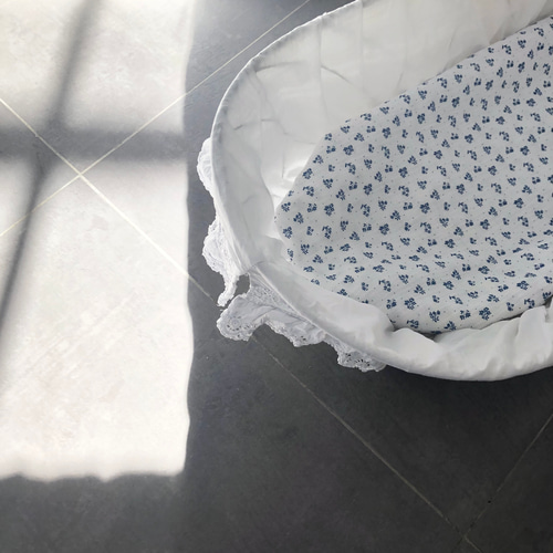 ベビーブランケット おくるみ ブーケブルー フレンチガーゼコットン100  