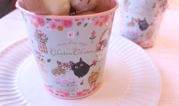 ホワイトデーに☆数量限定☆焼菓子入り子猫ちゃんバケツ☆シャトンシャトン 3枚目の画像