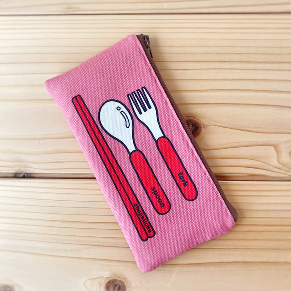 カトラリーケース（ピンク） 1枚目の画像