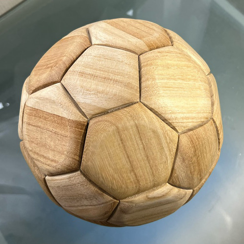 木製(サッカーボール型切頂二十面体)オブジェA その他インテリア雑貨
