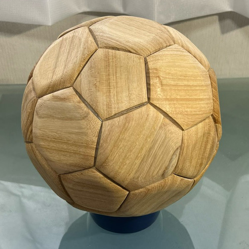 木製(サッカーボール型切頂二十面体)オブジェA その他インテリア