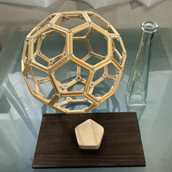 木製(サッカーボール型切頂二十面体)オブジェA その他インテリア雑貨