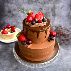 実物大　デコレーションケーキ　リアルサイズの苺チョコレート　デコレーションケーキ食品サンプル　オブジェ　 5枚目の画像