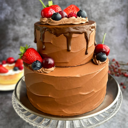 実物大　デコレーションケーキ　リアルサイズの苺チョコレート　デコレーションケーキ食品サンプル　オブジェ　 6枚目の画像