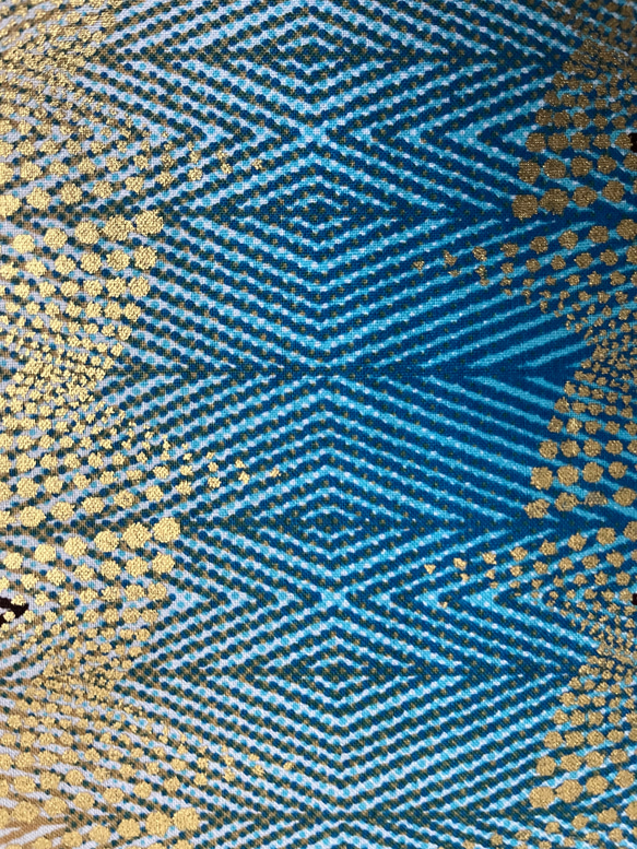 アフリカ着物 WOODIN「Emotion 感情」青×白 フルオーダー／セミオーダー 14枚目の画像