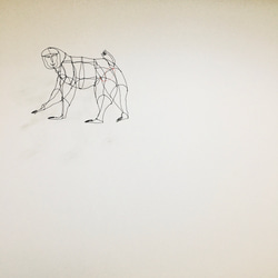 ワイヤーアート　ワイヤークラフト  猿　サル　さる　申　干支　裏干支 5枚目の画像