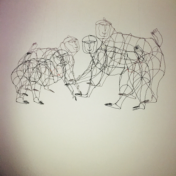 ワイヤーアート　ワイヤークラフト  猿　サル　さる　申　干支　裏干支 12枚目の画像