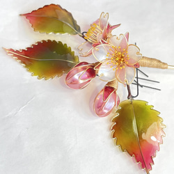 2輪の桜と3つの蕾のかんざし 15枚目の画像
