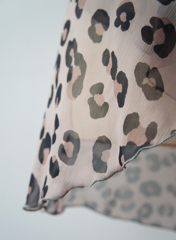 バレエ　ラップスカート[レパード・ココア45-128] A147cocoaleopard 5枚目の画像