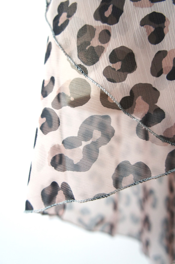 バレエ　ラップスカート[レパード・ココア56-109] A147cocoaleopard 4枚目の画像