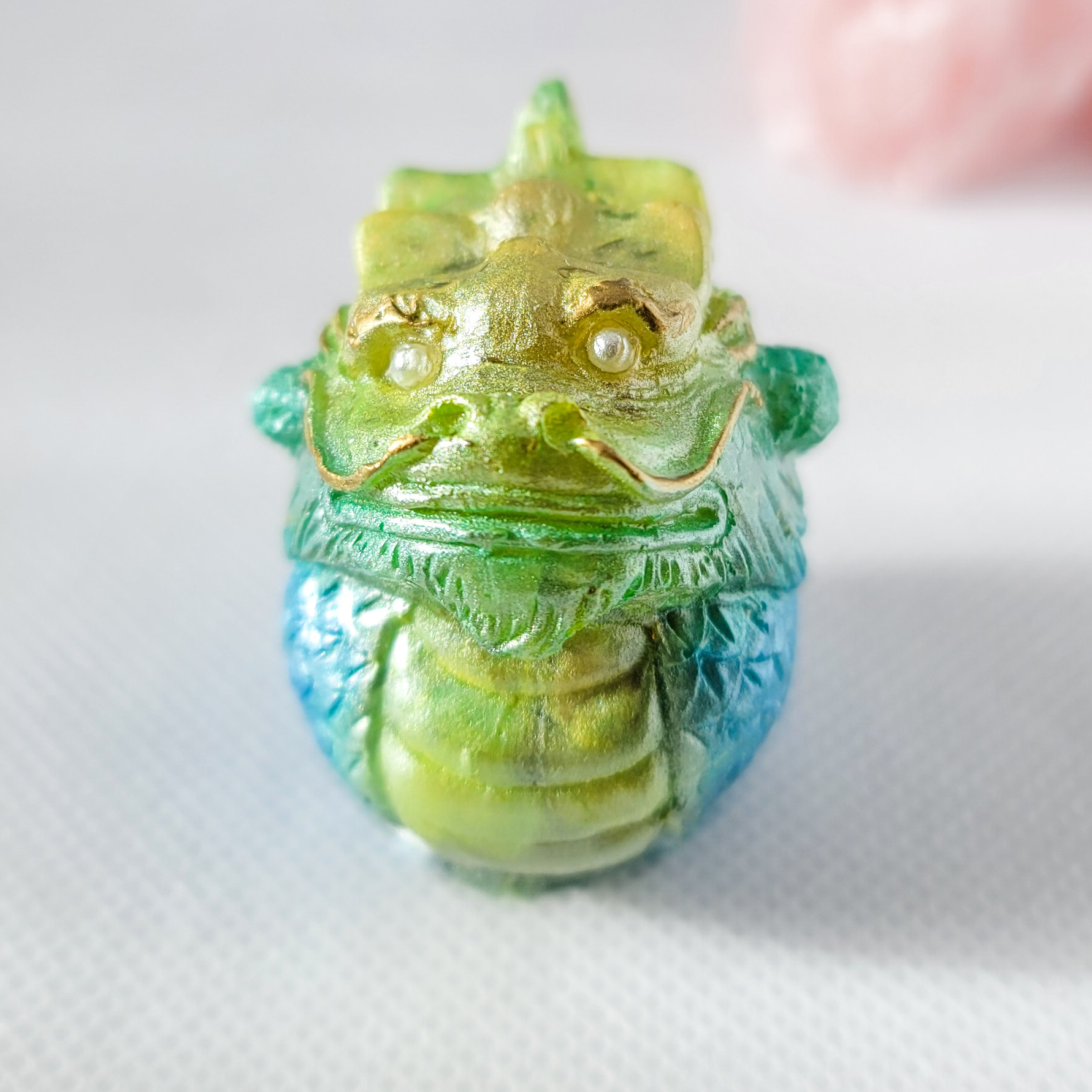 オルゴナイト　龍　黄・緑・水色