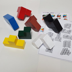 ☆知育玩具■ハンドメイドのニキーチンの「みんなの積み木」大人でも難しい (1辺9cmの立方体) 9枚目の画像