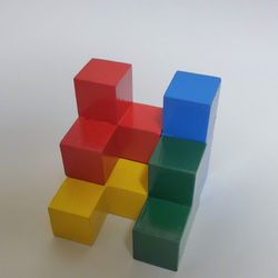 ☆知育玩具■ハンドメイドのニキーチンの「みんなの積み木」大人でも難しい (1辺9cmの立方体) 7枚目の画像