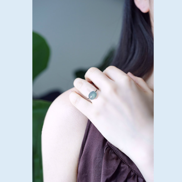 胖胖★海藍寶石均碼戒指★手術不銹鋼〜Harugasumi 第3張的照片
