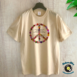 PEACE SYMBOL / ベージュＴシャツ 1枚目の画像