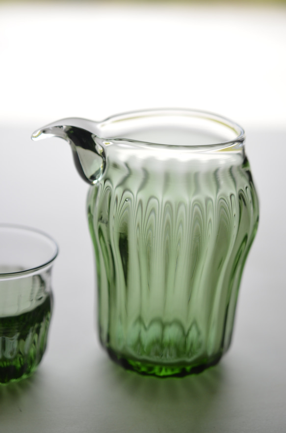 ミントグリーンの酒器揃い（片口お一人様用) 5枚目の画像