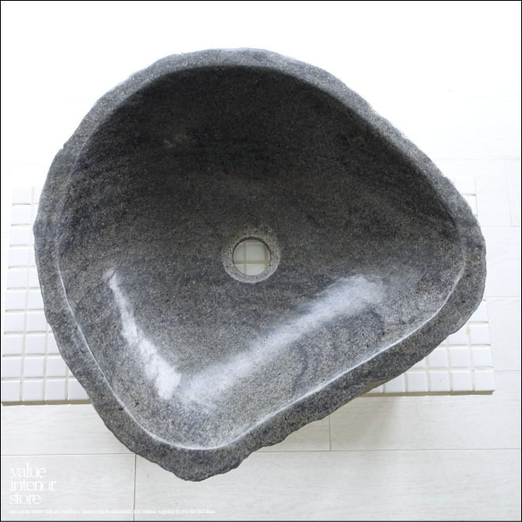 手洗鉢 自然石 洗面ボウルL-02 洗面器 手洗いボウル 天然石 ウォッシュボウル 洗面資材 洗面材料 送料込 6枚目の画像
