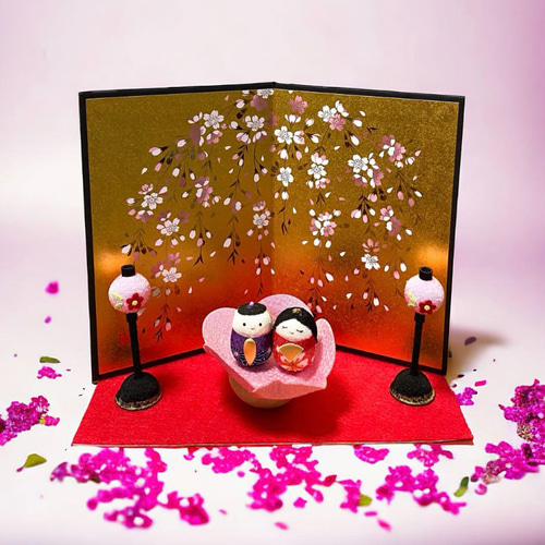 雛人形一式屏風小物