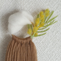 kumoタペストリー　羊毛　ウィービングタペストリー　small brown color 2枚目の画像